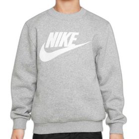 NIKE Дуксер K NSW CLUB FLC CREW LS HBR МОМЧИЊА