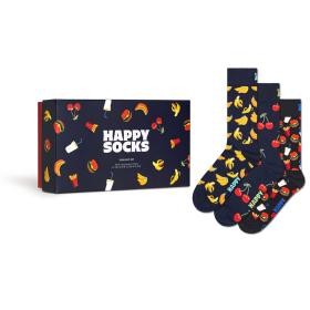 HAPPY SOCKS Чорапи 3-PACK FOOD SOCKS GIFT SET ЗА МАЖИ